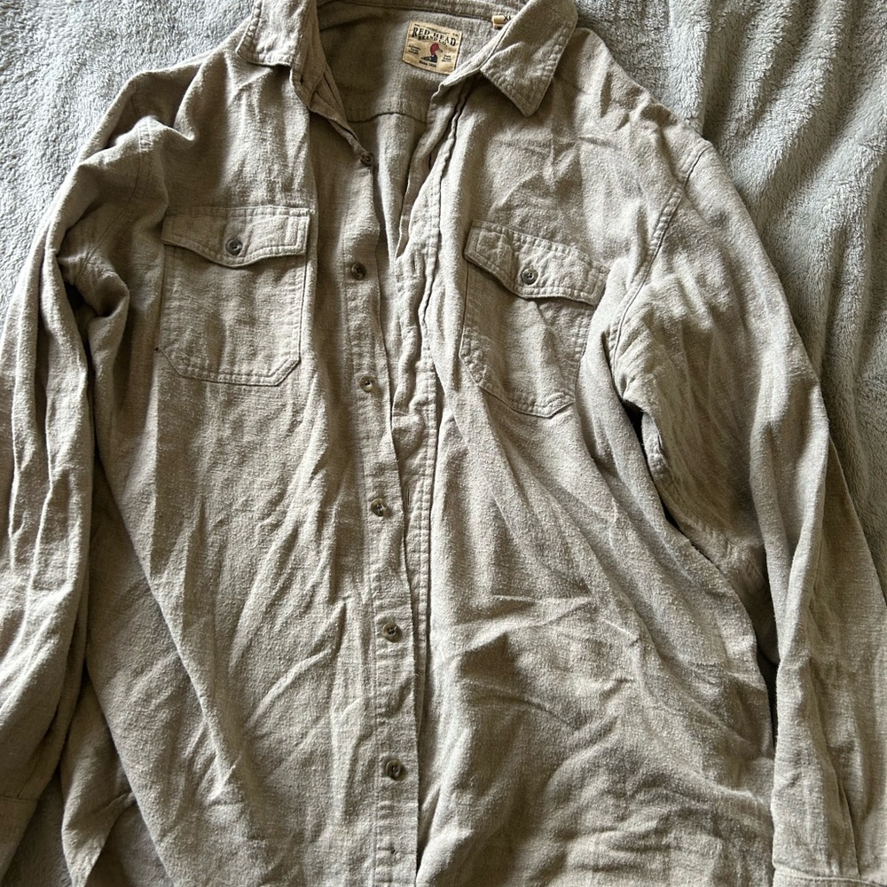 Beige Button-Up